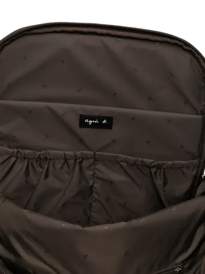 Agnès B. Logo Patched Backpack In Blue