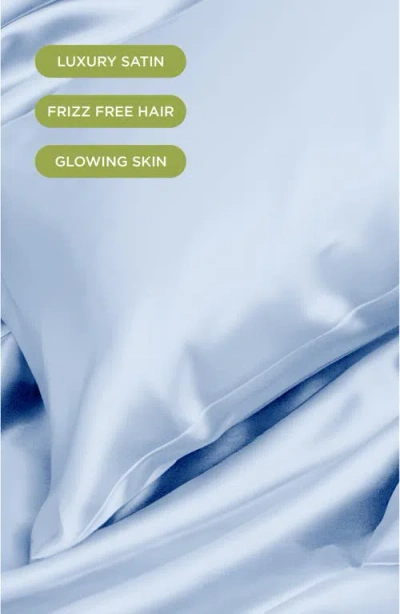 Night Satin Pillowcase In Light Blue