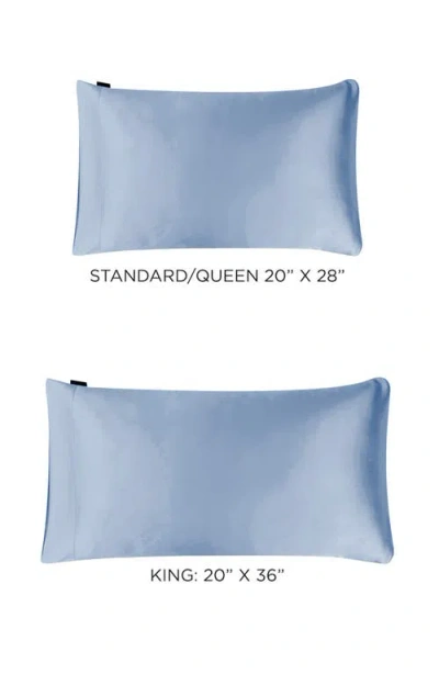 Night Satin Pillowcase In Light Blue