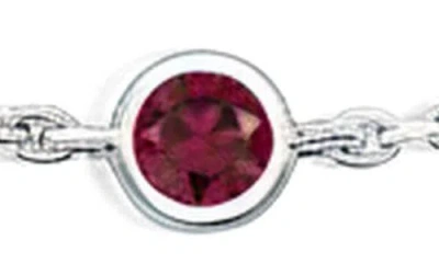 Simona Bezel Set Gemstone Bracelet In Ruby