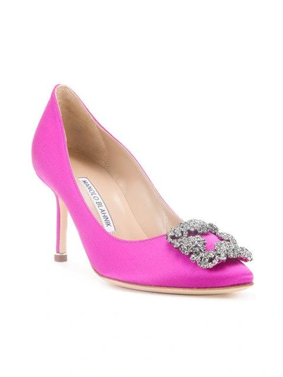 Shop Manolo Blahnik Hangisi Pumps