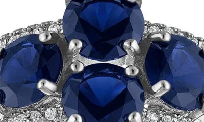 Fzn Lab Created Sapphire Statement Ring In Blue