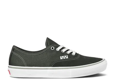 Vans Authentic Green White In Gray