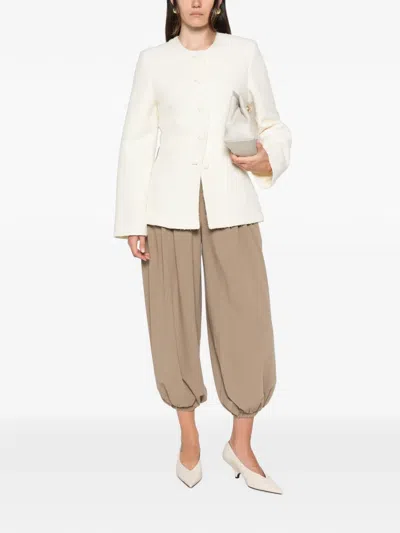 BOUCLÉ-TEXTURE SINGLE-BREASTED JACKET