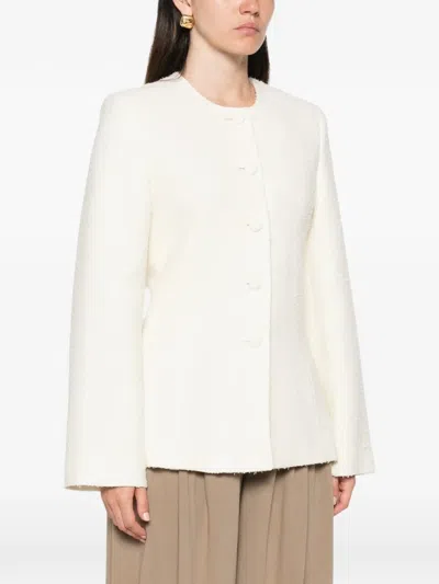 BOUCLÉ-TEXTURE SINGLE-BREASTED JACKET