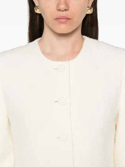 BOUCLÉ-TEXTURE SINGLE-BREASTED JACKET
