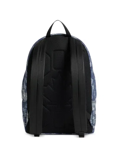 Dsquared2 D2 Monogram Backpack In Blue