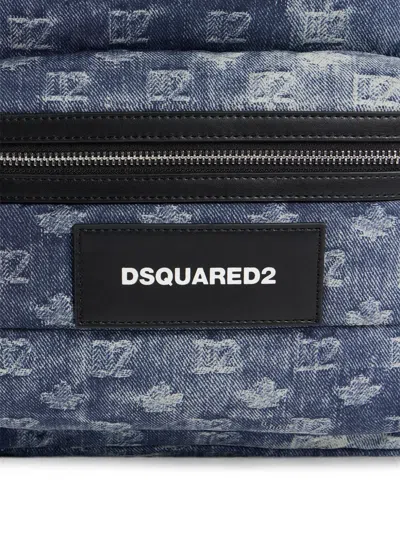 Dsquared2 D2 Monogram Backpack In Blue