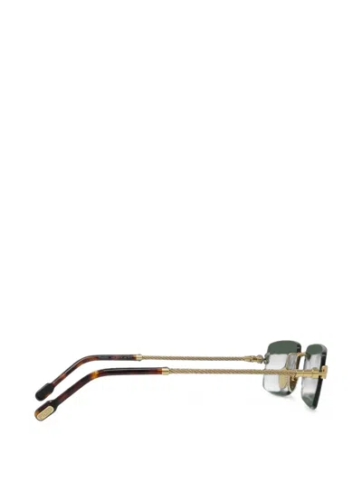 RECTANGLE-FRAME RIMLESS SUNGLASSES