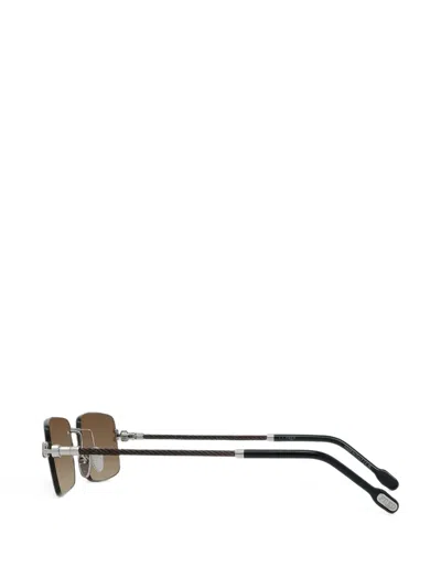 RIMLESS RECTANGLE-FRAME SUNGLASSES