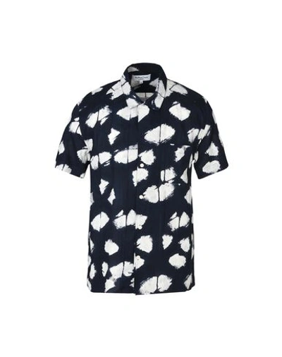 Ymc You Must Create Patterned Shirt In Dark Blue