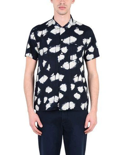 Shop Ymc You Must Create Patterned Shirt In Dark Blue