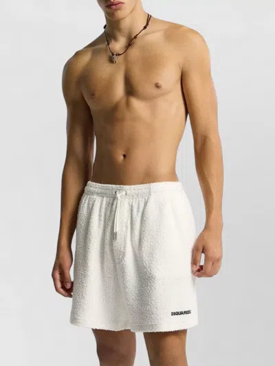Dsquared2 Drawstring Shorts In White