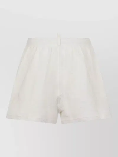 Dsquared2 Drawstring Shorts In White