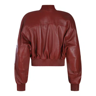 Phoebe Philo Zip-front Leather Bomber Jacket In Purple