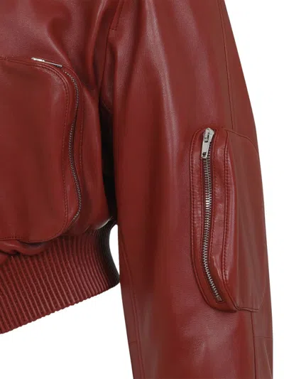 Phoebe Philo Zip-front Leather Bomber Jacket In Purple