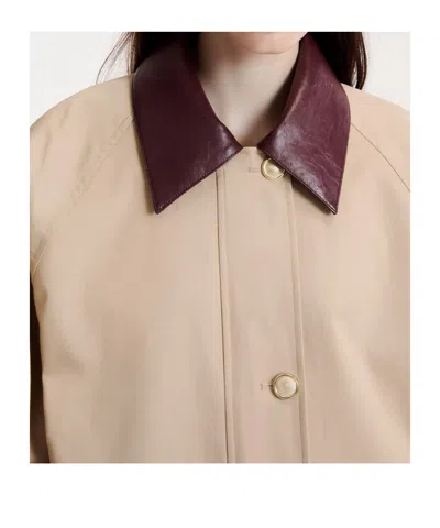 Marella Collared Button-front Casual Jacket In Yellow