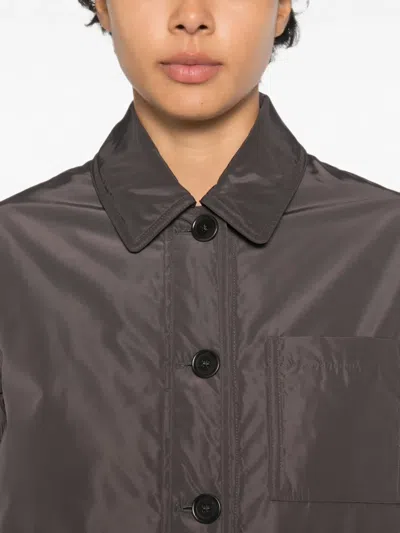 Aspesi Button-up Patch-pocket Jacket In Brown