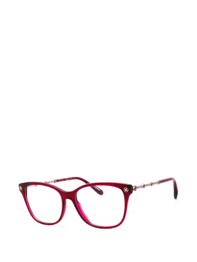 Chopard Rectangle-frame Glasses In Burgundy