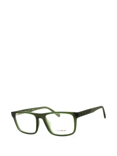 Coach Rectangle-frame Glasses In Green