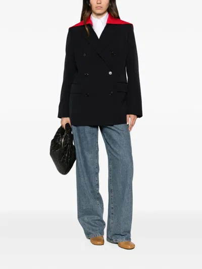 Loewe Detachable Sailor Panel Double-breasted Jacket In Multi