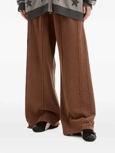 Mini Cream Exposed-seam Drawstring Trousers In Multi