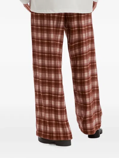 B+ab Check-pattern Trousers In Brown