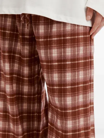B+ab Check-pattern Trousers In Brown