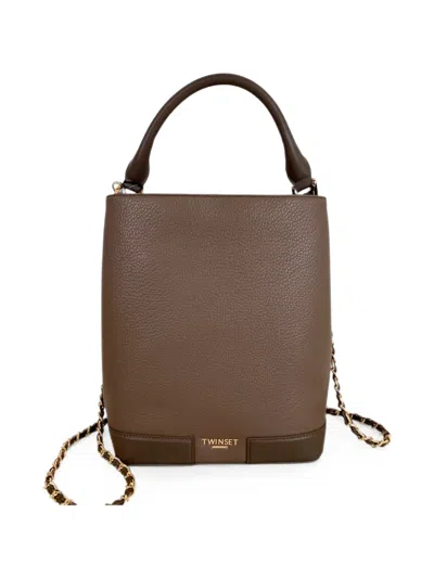 Twinset Chain-strap Backpack In Orange