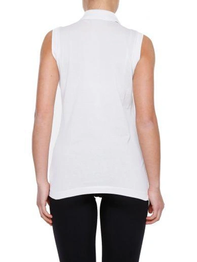 Shop Dsquared2 Sleeveless Polo Shirt In Bianco|bianco