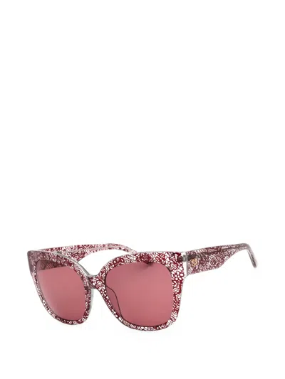 Bebe Lace-print Rectangle-frame Sunglasses In Multi