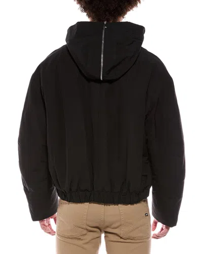 Helmut Lang Relaxed Fit Hooded Bomber Jacket In Black