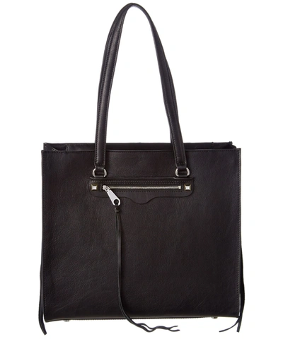 Rebecca Minkoff Always On Side Zip Regan Black Leather Bag
