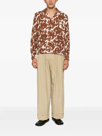 Bode Cow-print Flannel Shirt In Multi