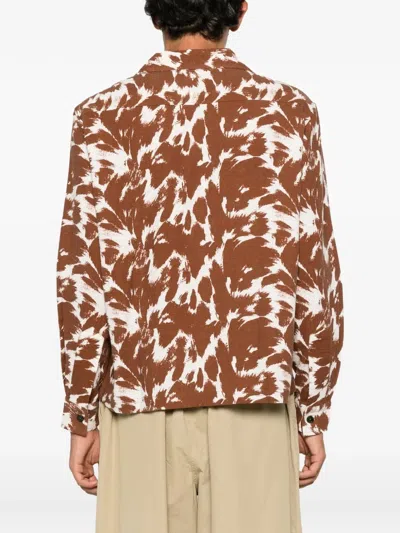 Bode Cow-print Flannel Shirt In Multi