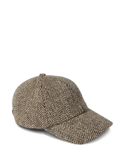 Paul Smith Wool Tweed Cap In Multi