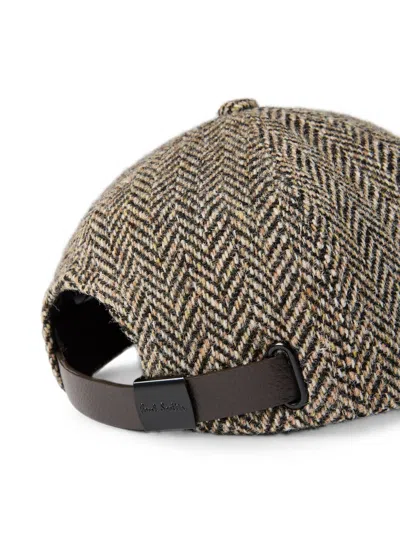 Paul Smith Wool Tweed Cap In Multi