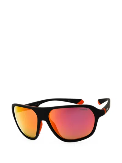 Polaroid Rectangle-frame Sunglasses In Black