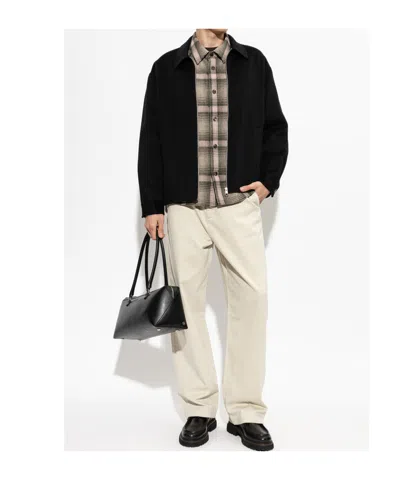 Frame Classic Collar Zip-front Casual Jacket In Multi