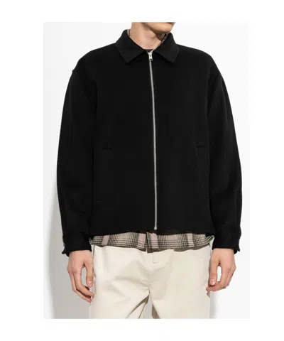 Frame Classic Collar Zip-front Casual Jacket In Multi