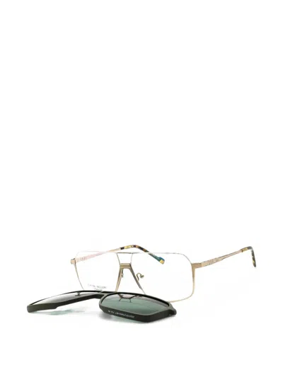 Zeiss Titanium Rectangle-frame Glasses In 골드 톤
