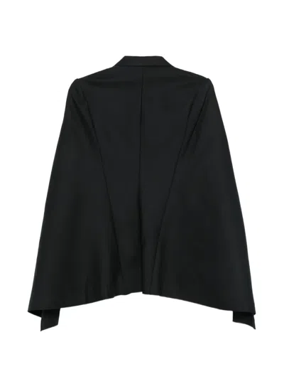 Junya Watanabe Pinstripe-pattern Cape-style Blazer In Multi