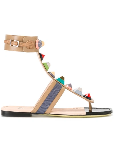 Shop Fendi Embellished Sandals