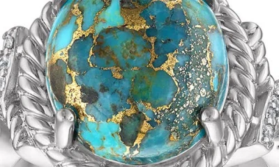 Fzn Turquoise Statement Ring In Turquoise