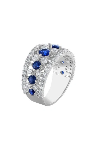 Fzn Lab Created Sapphire Statement Ring In Blue