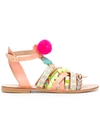 ELINA LINARDAKI 'Komono' embellished sandals,RUBBER100%