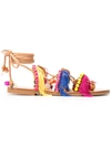 ELINA LINARDAKI 'Tahiti' embellished sandals,RUBBER100%