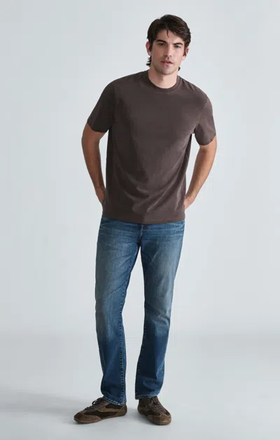 Mavi Short Sleeve Crew Neck Tee In Java In Brown
