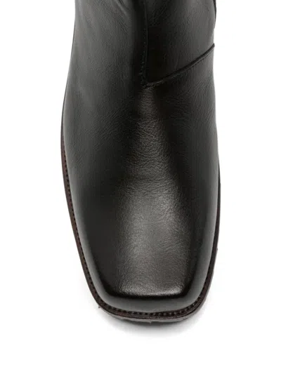 Morgillo Square-toe Boots In Black