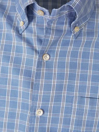 Luigi Borrelli Check-pattern Button-down Shirt In Blue